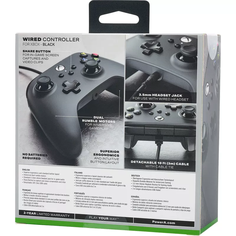 PowerA - Wired Controller for Xbox Series X, S - Black