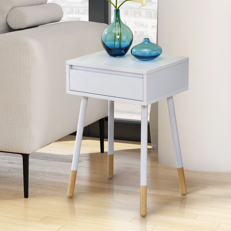 Furniture of America Faret Mid-Century Modern Two-Tone 1-drawer Side Table - Blue