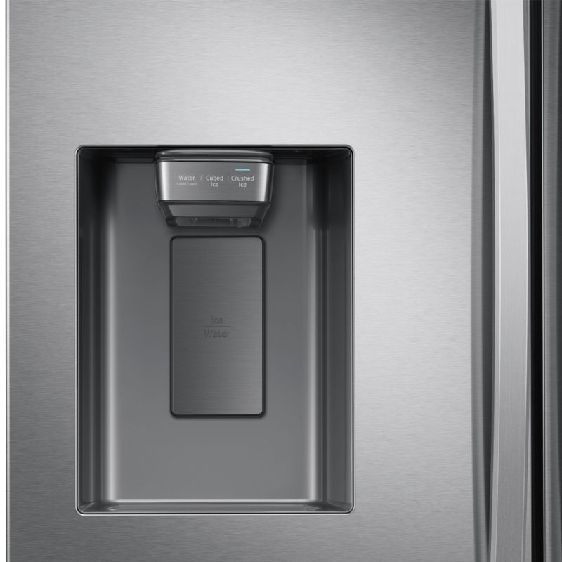 Alt View Zoom 4. Samsung - 27 cu. ft. Large Capacity 3-Door French Door Refrigerator with External Water & Ice Dispenser - Stainless steel