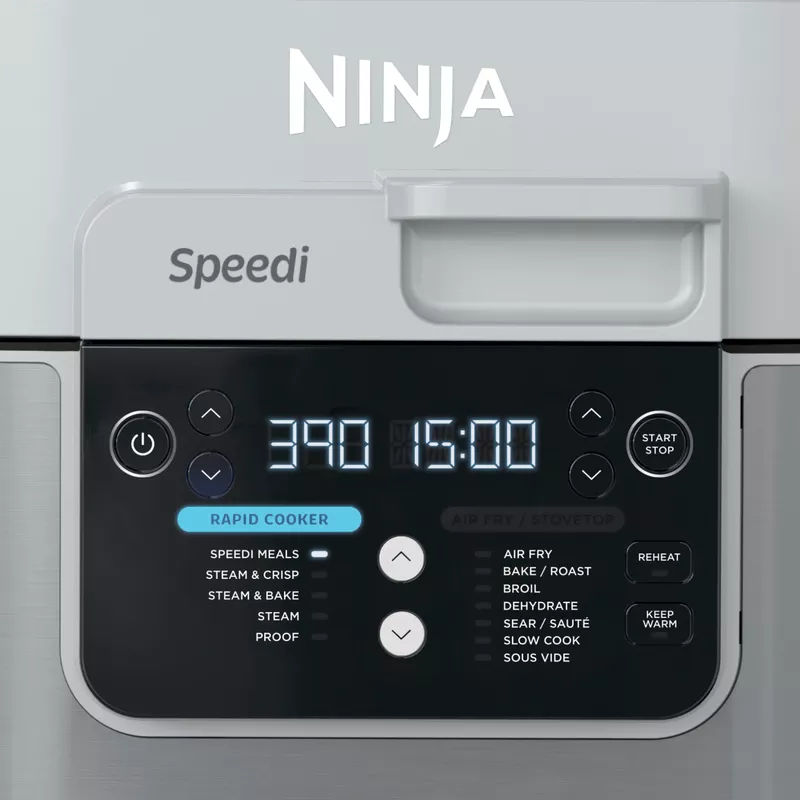 Ninja - Speedi Rapid Cooker & Air Fryer, 6-QT Capacity, 12-in-1 Functionality, 15-Minute Meals All In One Pot - Sea Salt Grey