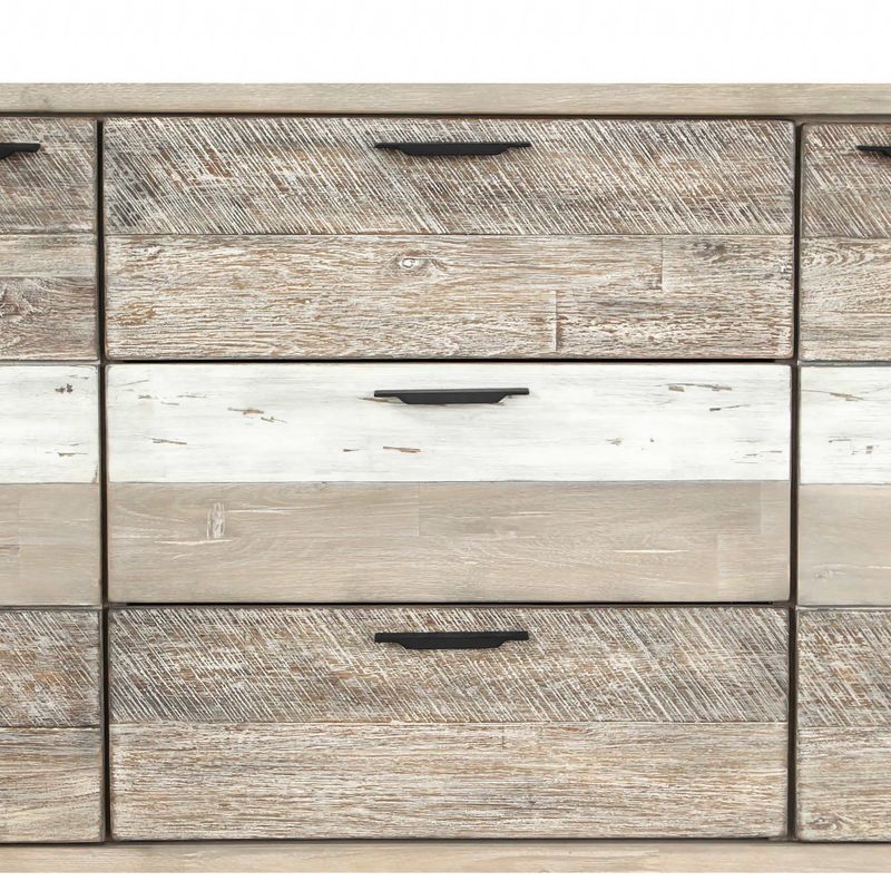 Bridges Sideboard Buffet Cabinet in Two Tone Acacia Wood - Two Tone Grey