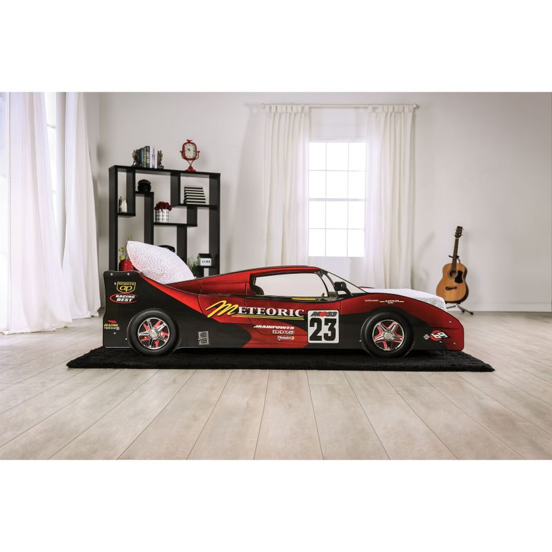 Furniture of America Buckner Race Car Youth Bed - Red