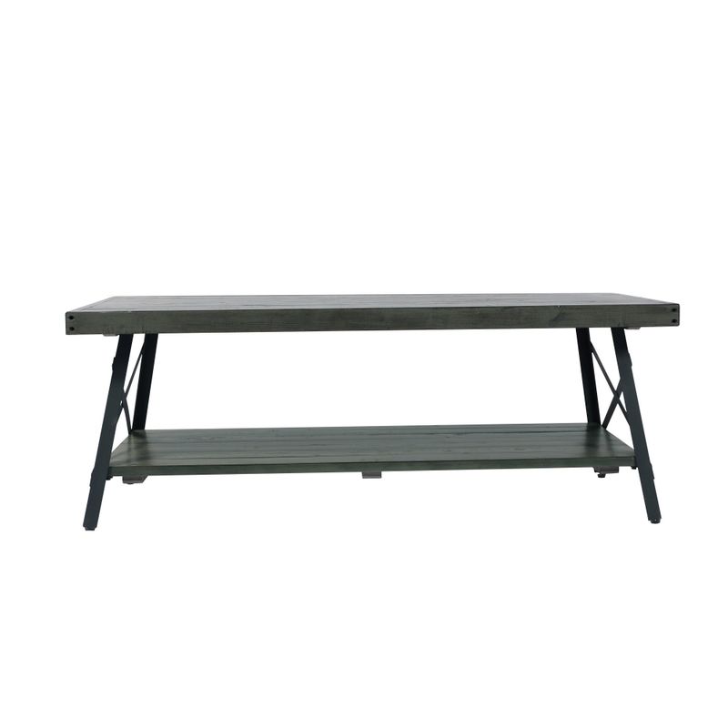 Carbon Loft Oliver Modern Rustic Wood Coffee Table - Brushed Grey