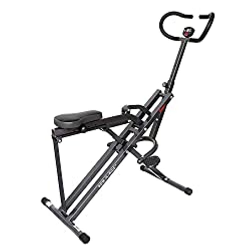 Sunny Health & Fitness Row-N-Ride Plus Assisted Squat Machine – NO. 077PLUS
