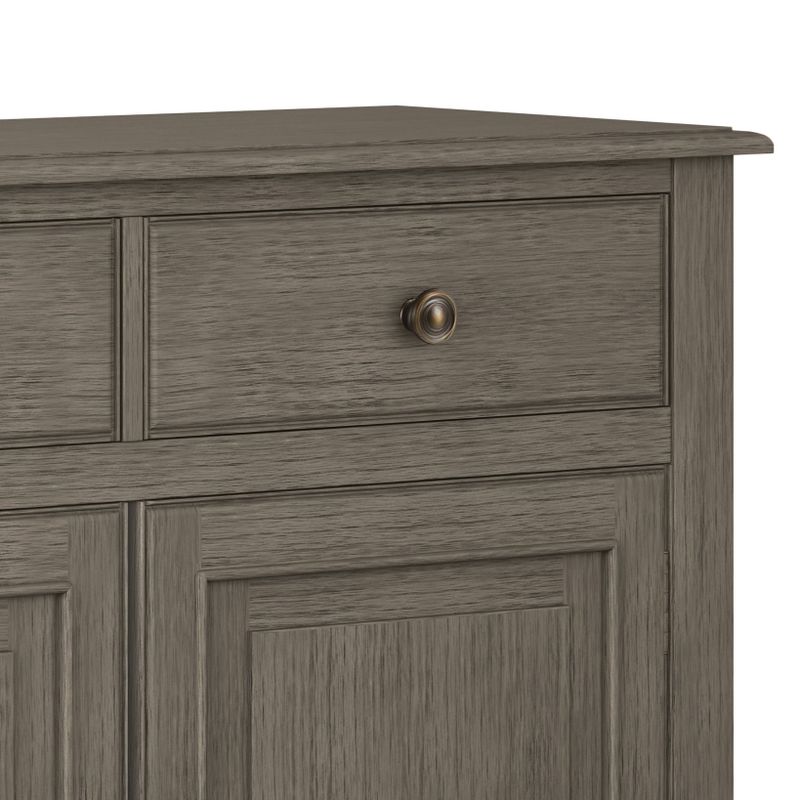 WYNDENHALL Hampshire Solid Wood Traditional Entryway Storage Cabinet - 40"w x 15"d x 36" h - Dark Chestnut Brown
