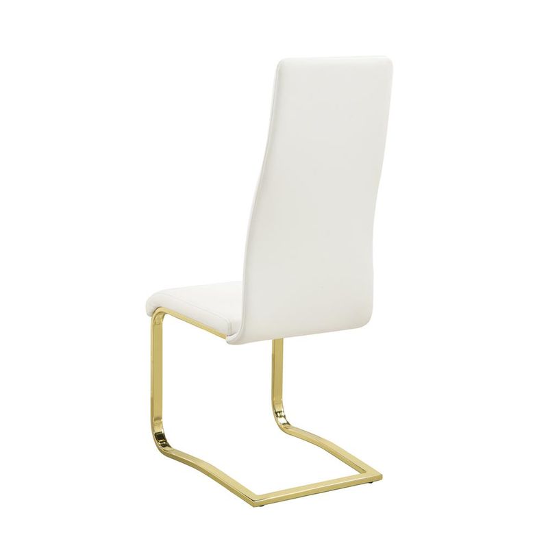 Chanel Side Chairs White and Rustic Brass (Set of 4)