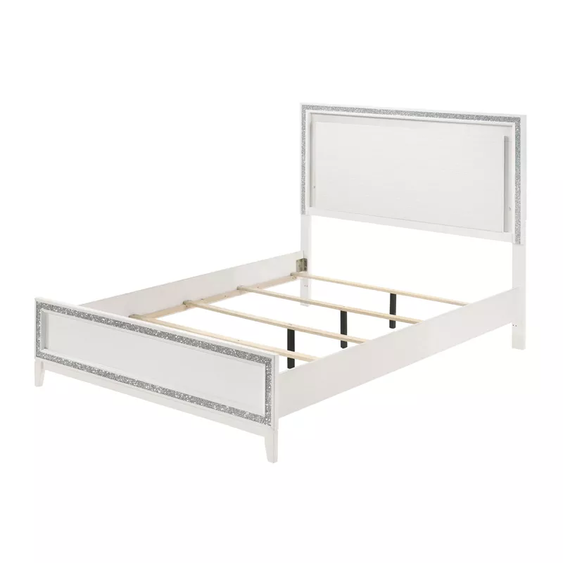 ACME Haiden Queen Bed w/LED, LED & White Finish