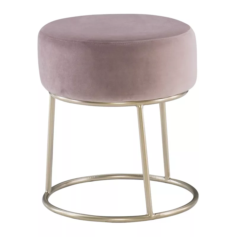 Baylis Accent Vanity Stool Pink