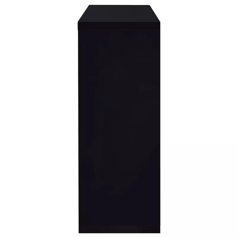 Prescott Rectangular 2-shelf Bar Unit Glossy Black