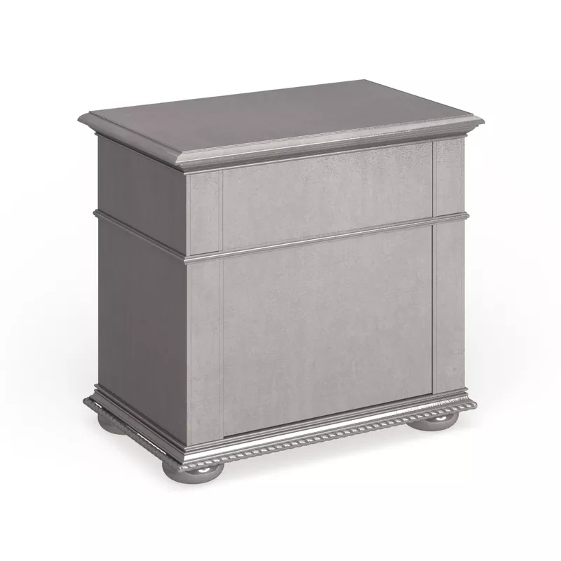 Silver Orchid Beaudet Glam Grey 3-drawer Nightstand