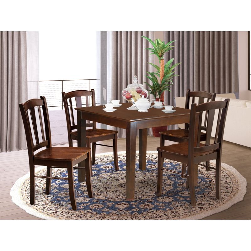 Dining Room Table Set- Wooden Chairs and Kitchen Dining Table - Wooden Seat and Slatted Chair Back (Color & Pieces Options ) -...