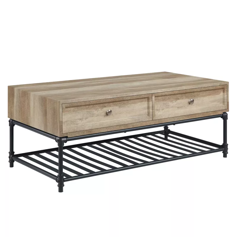 ACME Brantley Coffee Table, Oak & Sandy Black Finish