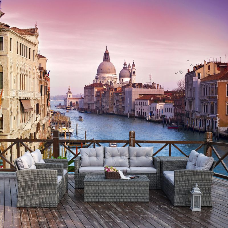 Rent to own Outdoor 6Piece Wicker Patio Sofa Set by Moda Furnishings