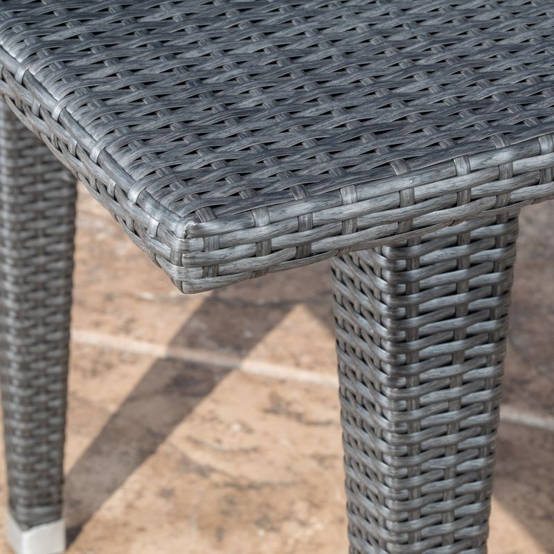 Dominica Outdoor Rectangle Wicker Dining Table (ONLY) by Christopher Knight Home - Grey