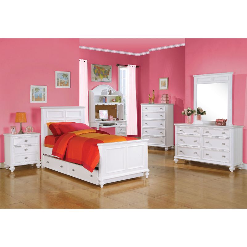 Acme Furniture Athena White Pine Blend Mirror - Mirror, White, 38" x 2" x 42"H