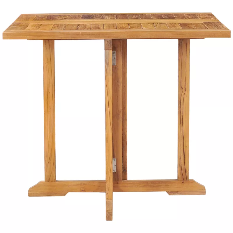 Chic Teak Hatteras Square Teak Wood Outdoor Folding Patio Table, 35 Inch (table only) - Brown