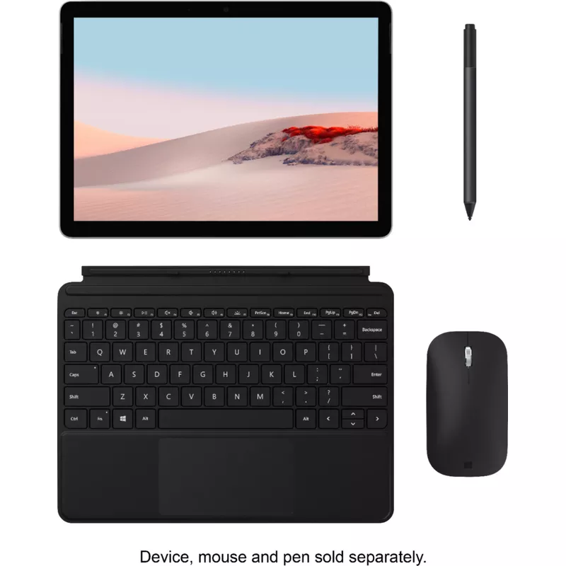 Microsoft - Surface Go Type Cover for Surface Go, Go 2, and Go 3 - Black