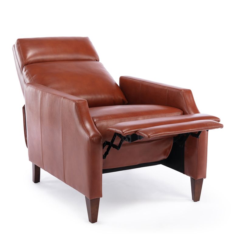 Brooklyn Faux Leather Push Back Recliner by Greyson Living - Burnished Brown