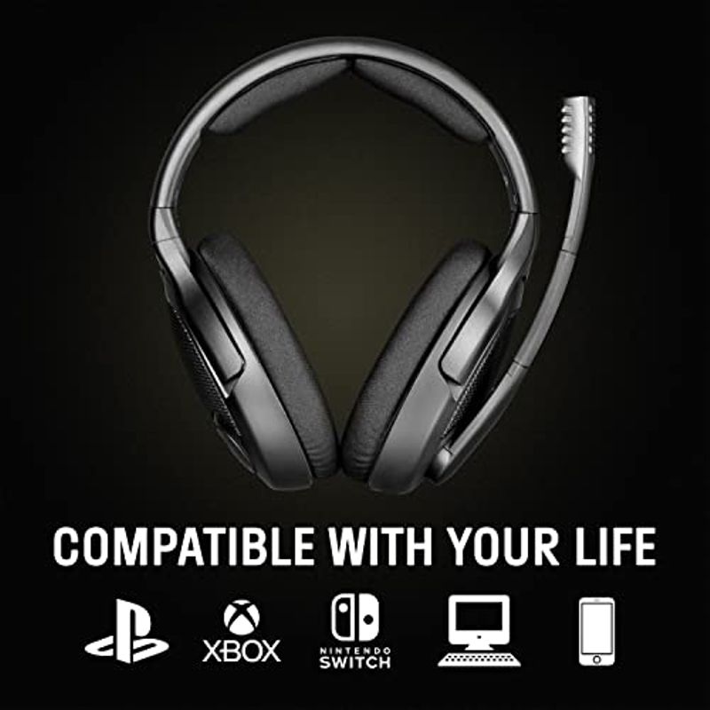 Drop + EPOS PC38X Gaming Headset Noise-Cancelling Microphone with Over-Ear Open-Back Design, Velour Earpads, Compatible with PC, PS4,...