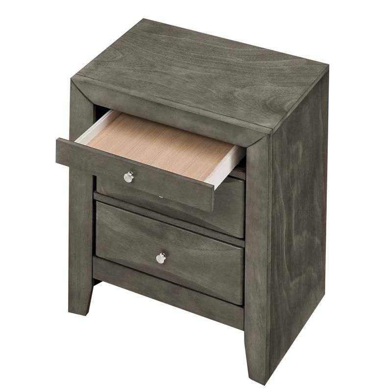 Marilla 3-drawer and Wood Nightstand - White