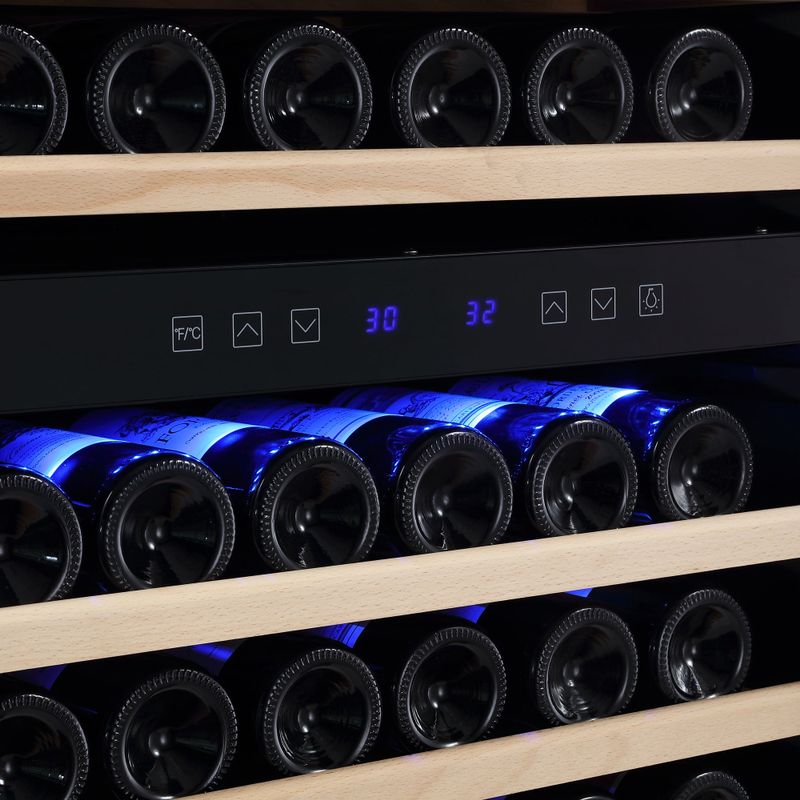 24 in. Dual Zone 116-Bottle Built-In Wine Cooler in Stainless Steel - Stainless Steel