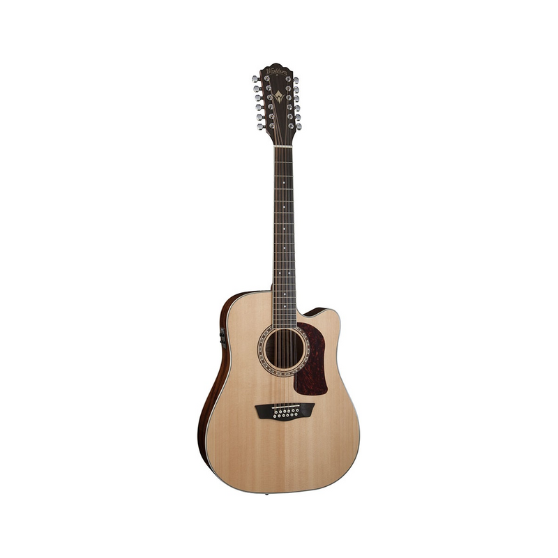 Washburn HD10SCE12-O Heritage 10 Series Acoustic Cutaway Guitar. Natural
