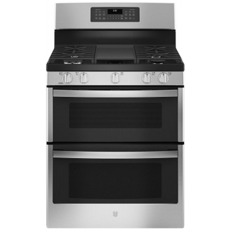 Ge 30" Stainless Steel Freestanding Gas Double Oven Convection Range