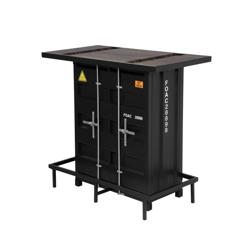 Furniture of America Maxter Industrial 47-inch 2-shelf Bar Table - Black
