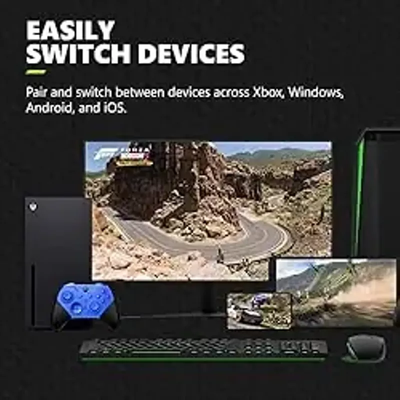 Microsoft - Elite Series 2 Core Wireless Controller for Xbox Series X, Xbox Series S, Xbox One, and Windows PCs - Blue