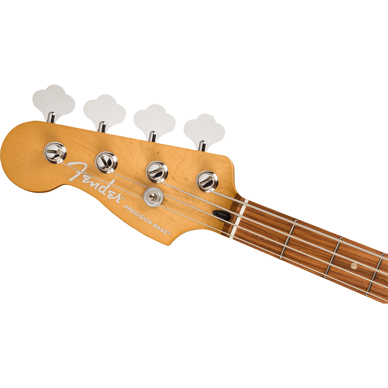 Fender Player Plus Precision Electric Bass. Left-Hand, Pau Ferro Fingerboard, 3-Color Sunburst