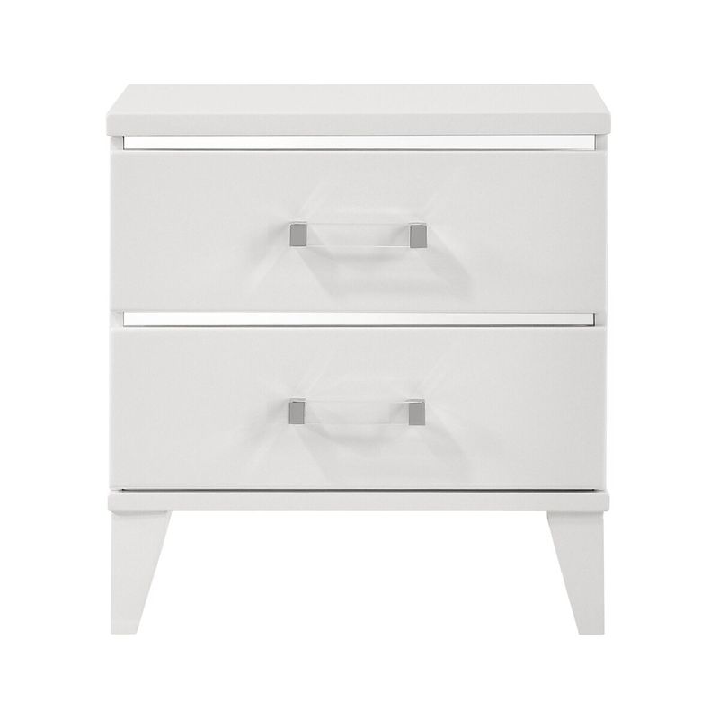 ACME Chelsie Nightstand in White - 2-drawer - White