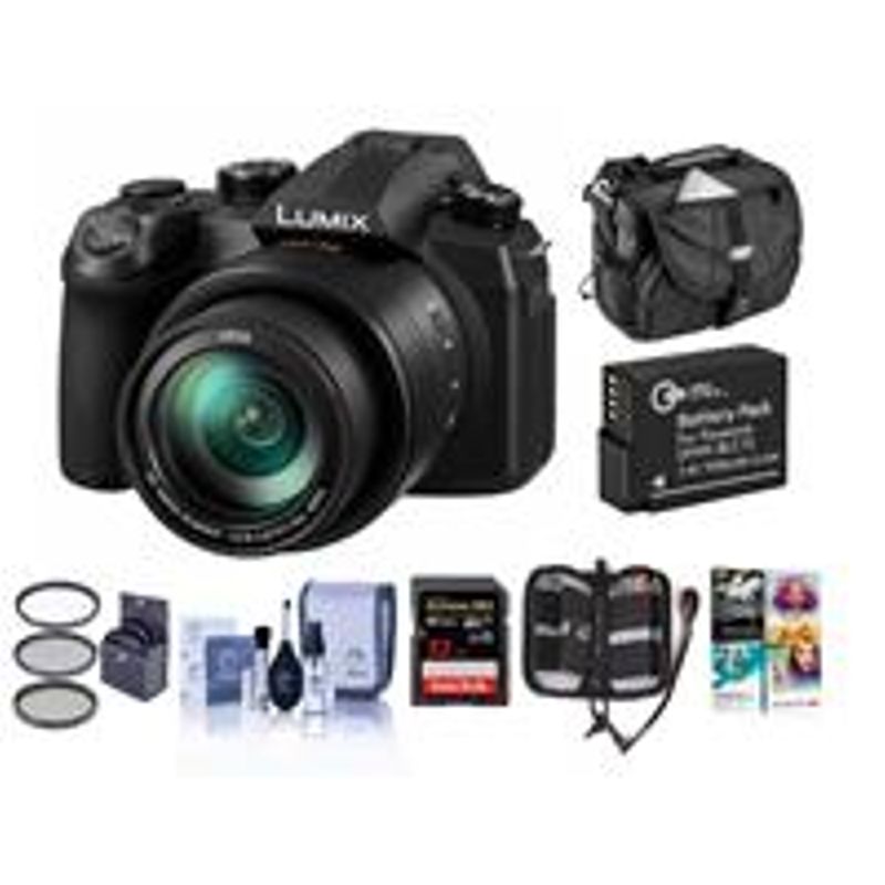 Panasonic LUMIX DC-FZ1000M2 20.1MP Digital Camera with 25-400mm f/2.8-4 Leica DC Lens - Bundle with 64GB U3 SDXC Card, Camera Case,...