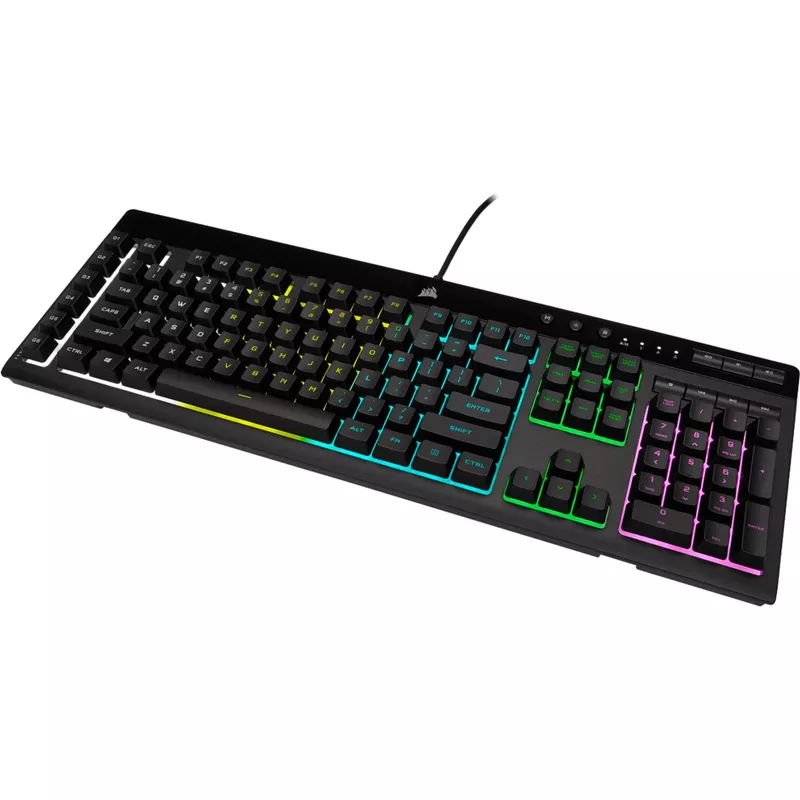 CORSAIR - K55 RGB Pro Full-size Wired Dome Membrane Gaming Keyboard with Elgato Stream Deck Software Integration - Black
