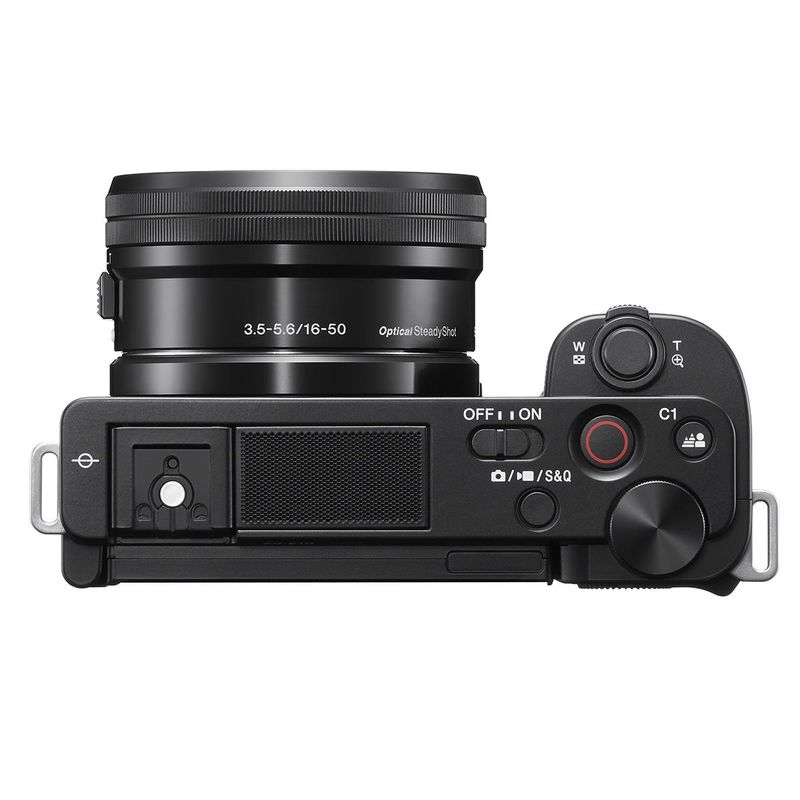 Sony ZV-E10 Mirrorless Camera with 16-50mm Lens, Black Bundle with 64GB SD Memory Card, Shoulder Bag, 40.5mm Filter Kit