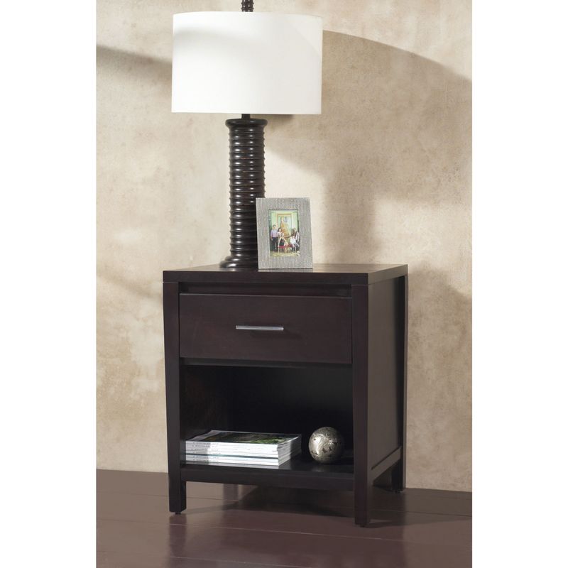 Tapered Leg 1-drawer Nightstand with Bar Pull