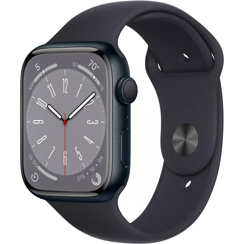 Apple Watch Series 8 (GPS) 41mm Aluminum Case with Midnight Sport Band - S/M - Midnight
