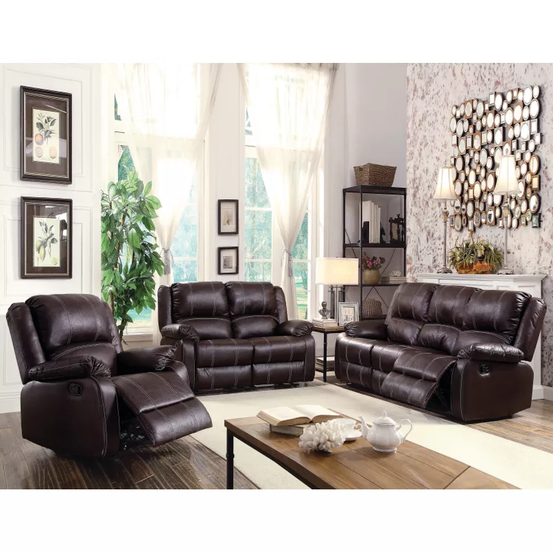ACME Zuriel Motion Rocker Recliner, Brown Synthetic Leather
