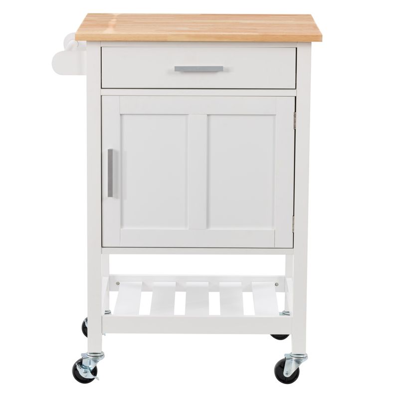 CorLiving Sage Wood Kitchen Cart - N/A - White