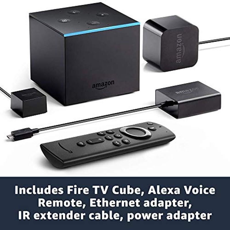 All-new Fire TV Cube, hands-free with Alexa and 4K Ultra HD, streaming media player