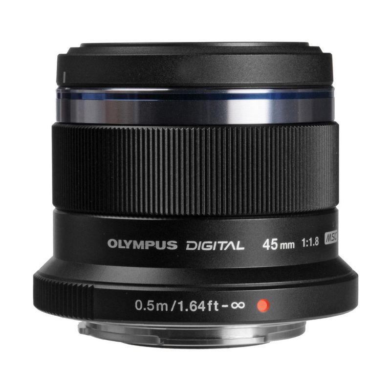 Olympus M. Zuiko Digital 45mm f/1.8 Lens for Micro Four Thirds System, Black