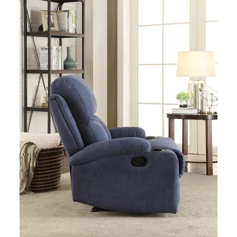 Acme Furniture Rosia Linen Recliner in Multicolor - Blue Linen