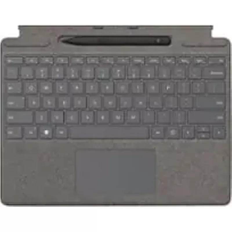 Microsoft - Surface Pro Signature Keyboard for Pro X, Pro 8 and Pro 9 with Surface Slim Pen 2 - Platinum Alcantara Material