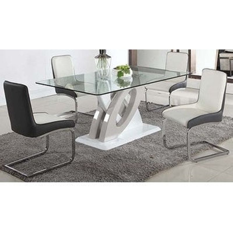 Somette Sophie Glass Top 5-Piece Dining Set