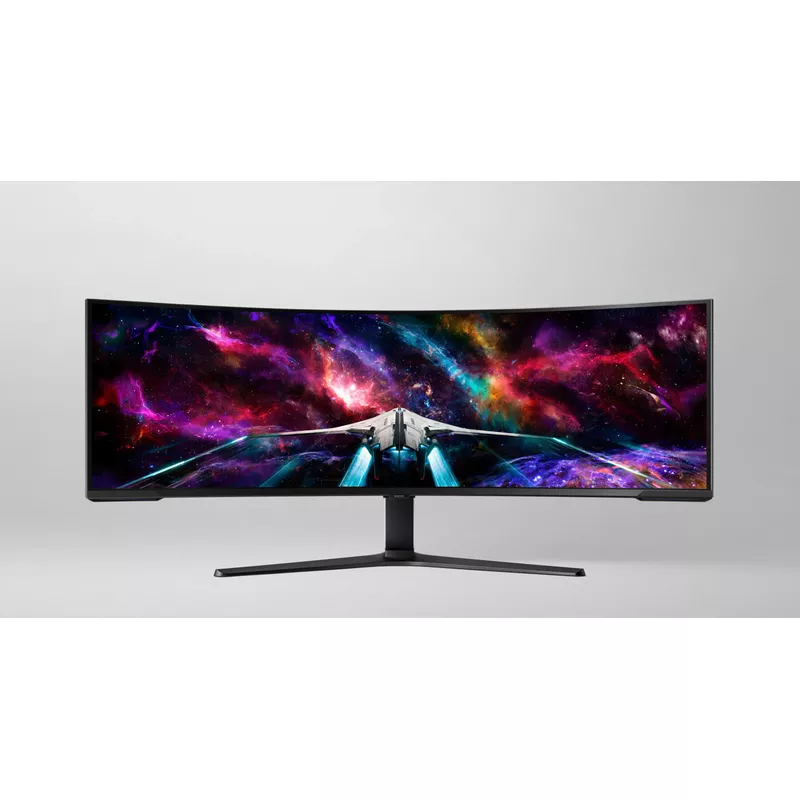 Samsung - 57" Odyssey Neo G9 Dual 4K UHD Quantum Mini-LED 240Hz 1ms HDR 1000 Curved Gaming Monitor (HDMI 2.1, DP 2.1, USB 3.0) - Black