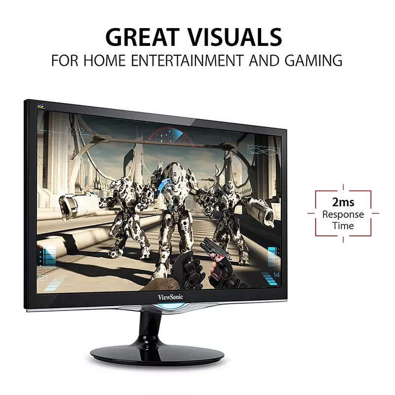 ViewSonic - VX2452MH 24" LCD FHD Gaming Monitor (DisplayPort VGA, HDMI, DVI) - Black