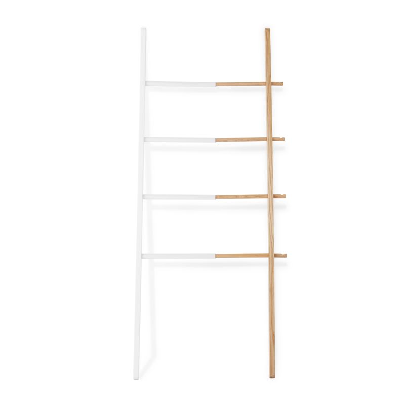 Umbra Hub Ladder Freestanding Towel Rack - White/Brown