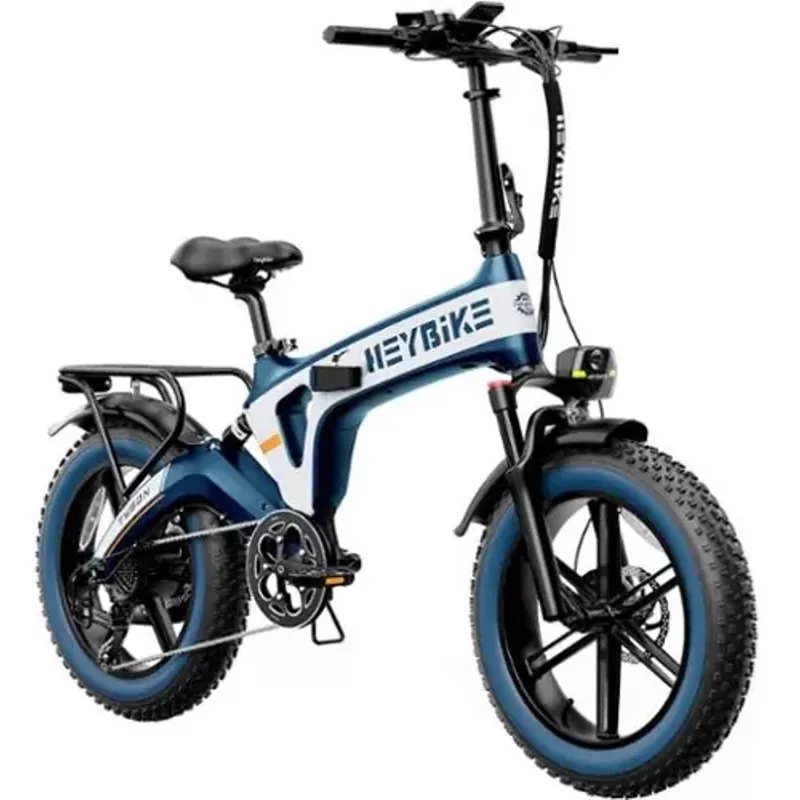 Heybike - Tyson Foldable E-bike w/ 55mi Max Operating Range & 28 mph Max Speed - Blue