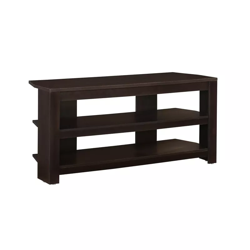 TV Stand/ 42 Inch/ Console/ Media Entertainment Center/ Storage Shelves/ Living Room/ Bedroom/ Laminate/ Brown/ Contemporary/ Modern