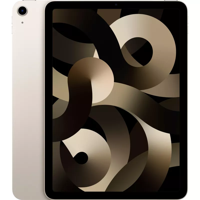 Apple - 10.9-Inch iPad Air - Latest Model - (5th Generation) with Wi-Fi - 256GB - Starlight With Rose Gold Case Bundle