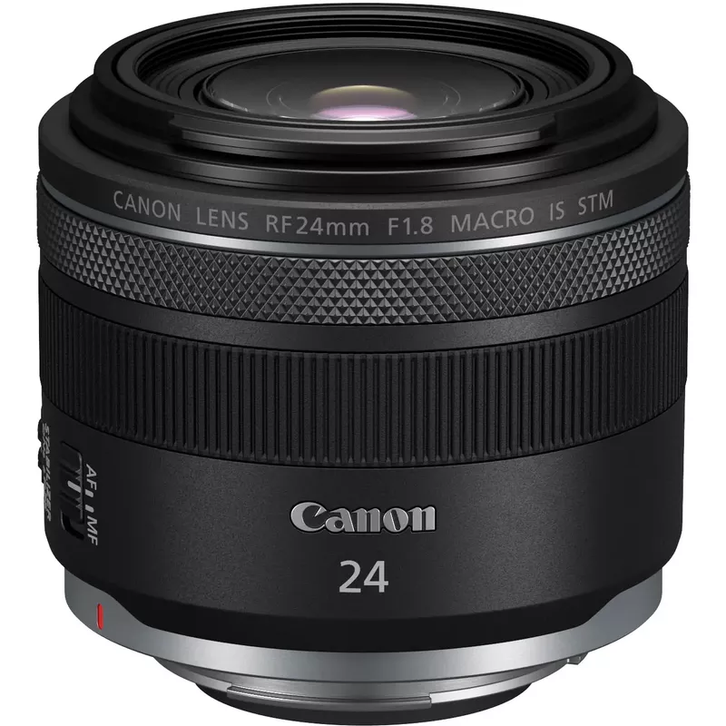 Canon - RF 24mm F1.8 MACRO IS STM Wide Angle Prime Lens for EOS R-Series Cameras - Black